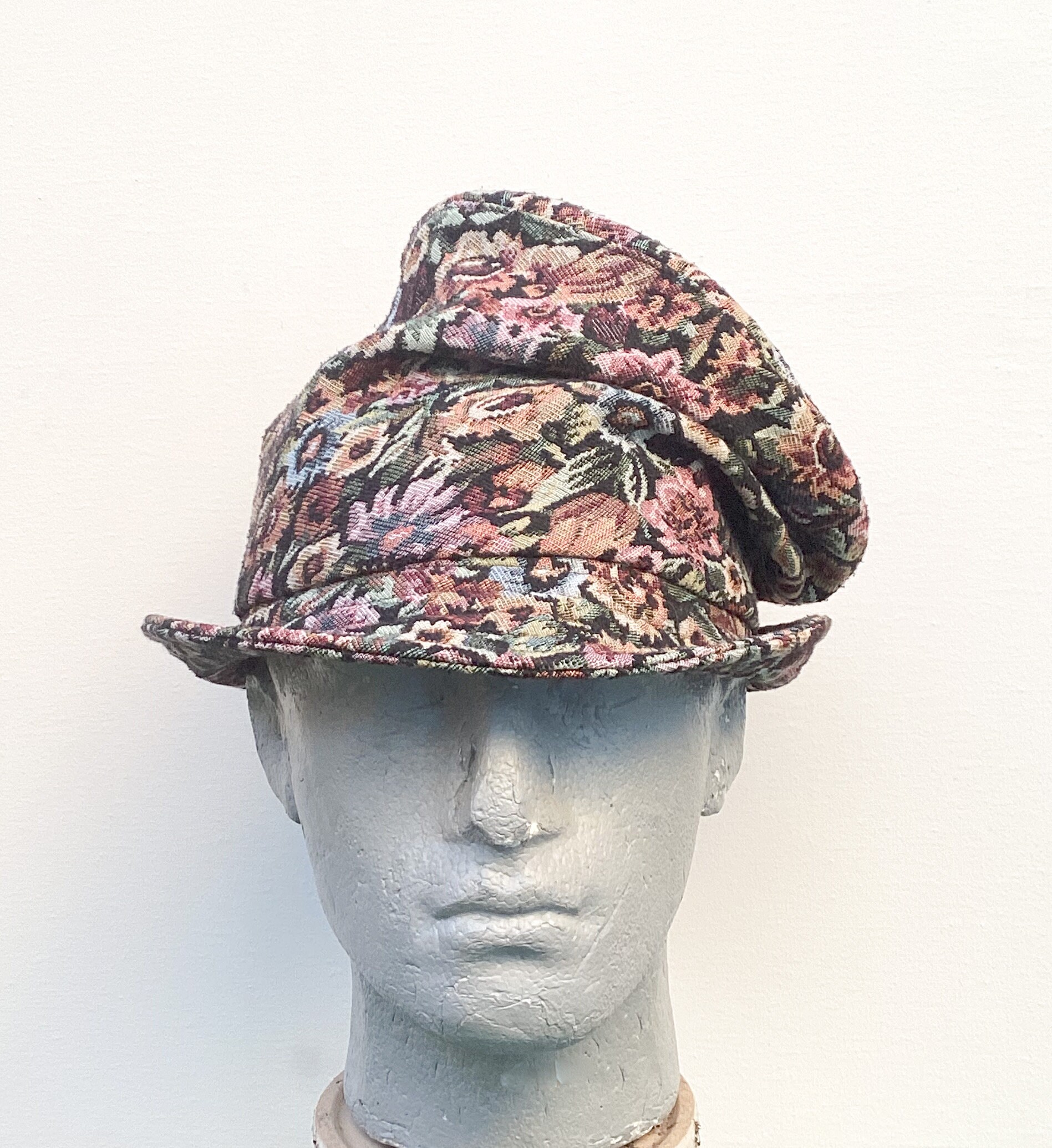 Designer Top Hat Upcycled Raw Wide-Brim Patched Rustic Artisan Hat JonHats Custom Distressed Top Hat - Handcrafted Vintage  main image 4