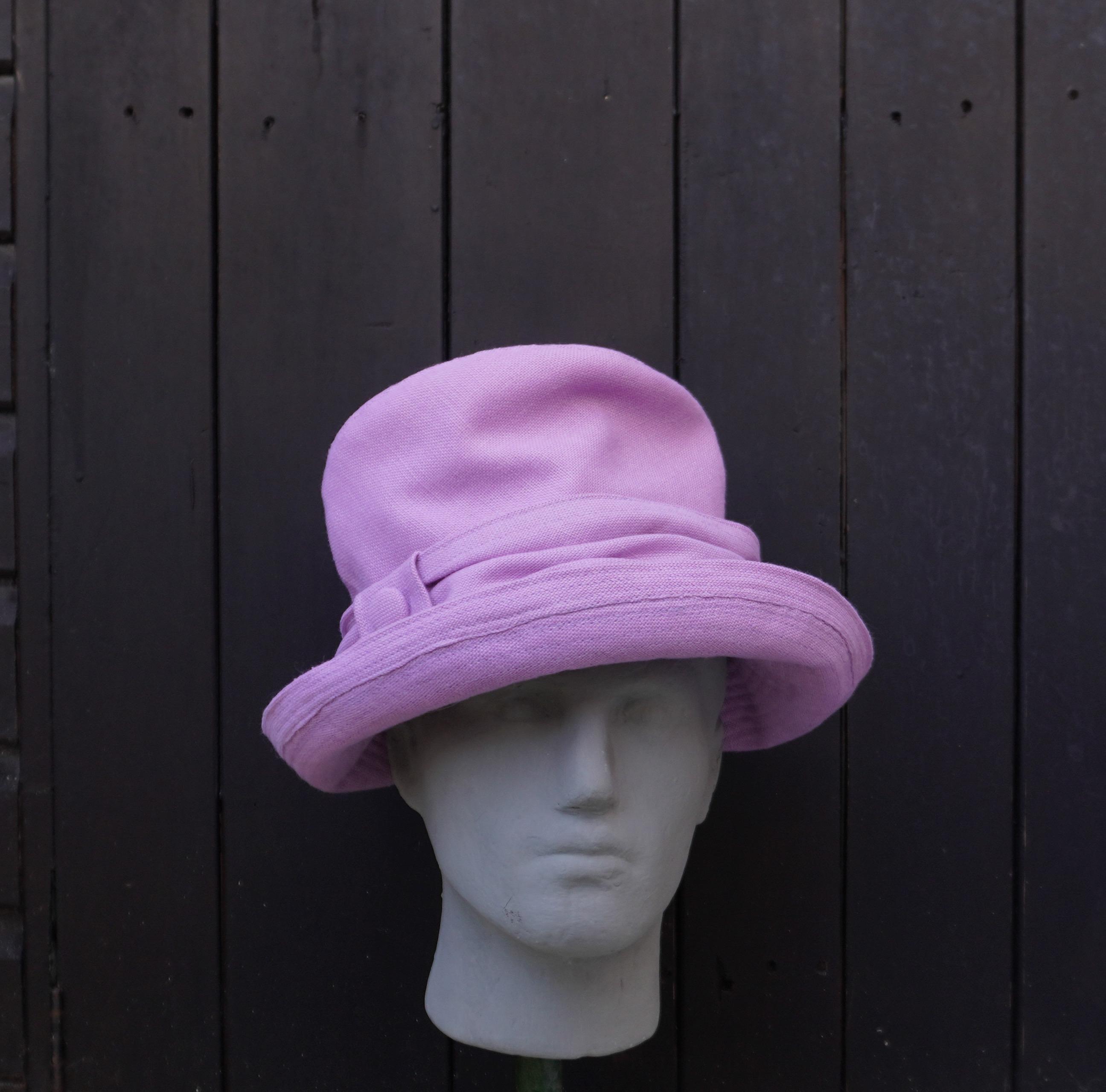 Designer Hat Shabby Chic Stovepipe Upcycled feedsack Top Hat Magnolia Style ? We main image 3