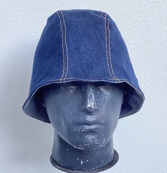 Jeans Hat Recycled Fabric Hat Slouchy Denim Bucket Hat Etsy