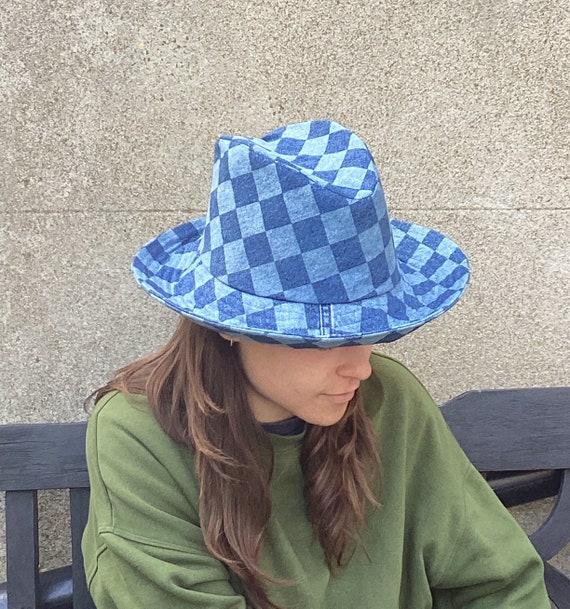Checkerboard Pattern Cowboy Hat Men main image 3