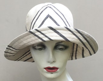 Linen summer hat, womens linen sun hat, beach hat, garden hat, foldable hat