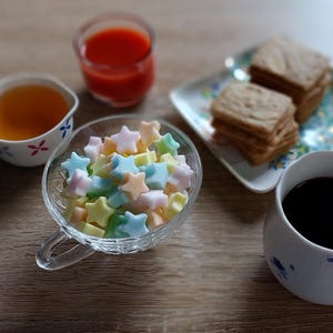 Pastel Star Sugar Cubes: 1000-Piece Bulk Set, 5 Colors
