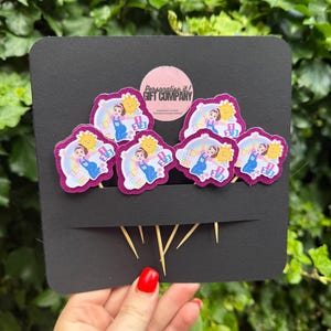 Ms Rachel themed 3D cupcake toppers