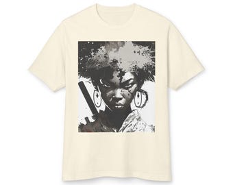 Katoenen T-shirt met opvallend grafisch ontwerp: uniseks artistieke streetwear