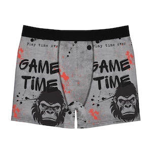 Playful Men&#39;s Boxer Briefs - Game Time Design | Fun Gift for Him, Unique Underwear, Sportswear, Everyday Comfort, Casual Wear