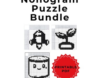 Nonogram Puzzle Pack Vol. 3 | 100 Picross Logic Grids PDF | Easy–Hard Printables