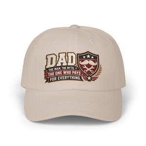 Casquette brodée avec écusson DAD | Casquette classique pour papa, style vintage américain