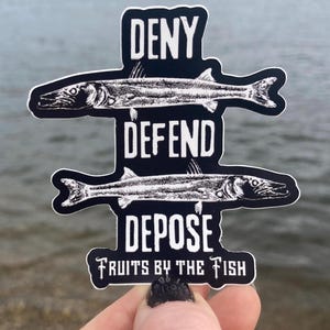 verweigern. Verteidige. Absetzen. Barracuda Aufkleber