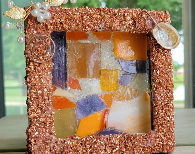 Repurposed Mosaic Frame - Copper Beauty