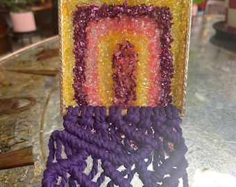 Glass & Macramé - Doorway Art