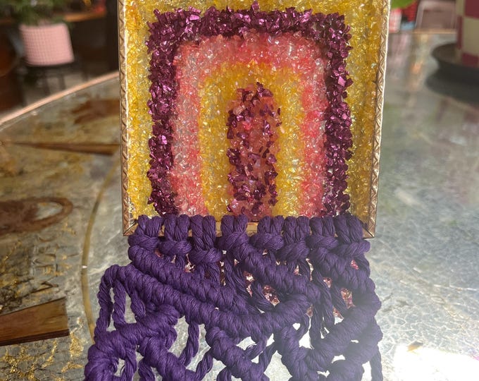 Glass & Macramé - Doorway Art