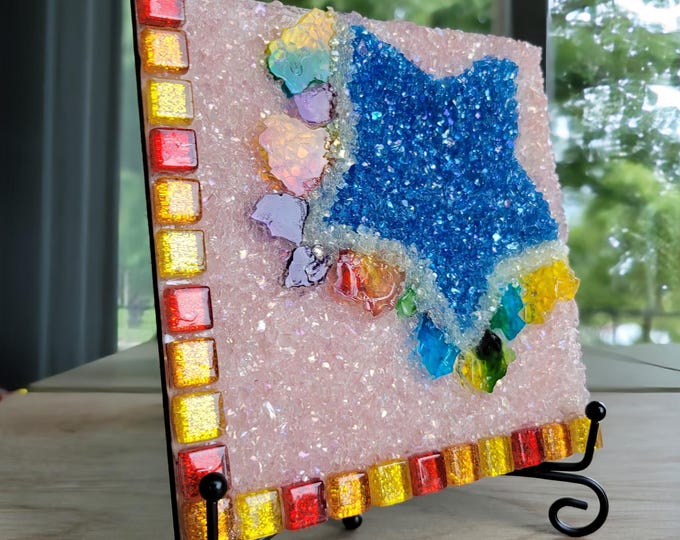 Squares and Star Glass Mosaic