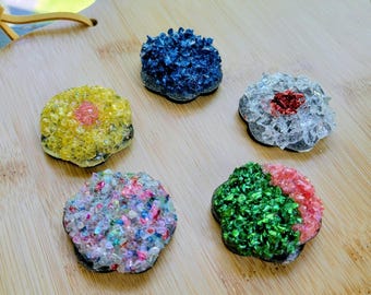 Magnet, glass glitter