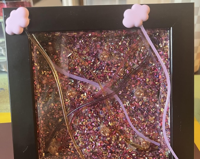 Handmade mixed medial framed art