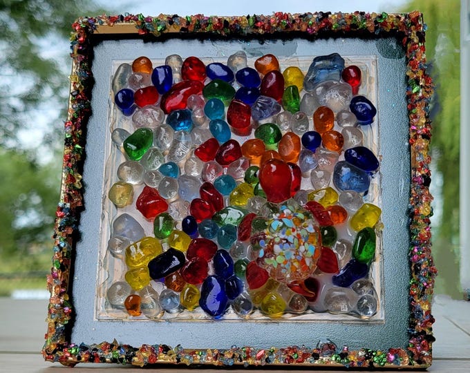 Glass Turtle Mosaic Art