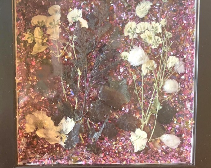 Handmade Mixed Media Dried Flower Wall Art