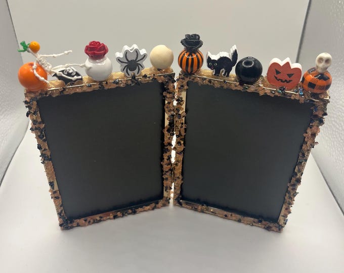 Decorative double picture frame, 3x4