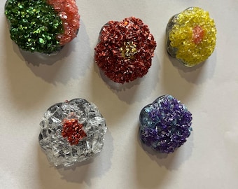 Magnet, glass glitter