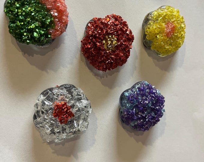 Magnet, glass glitter