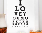 Typography poster,  Wedding Gift,  Anniversary, typographic print, eyechart quote, customized Art Print,  Valentines art, Funny quote print