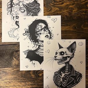 Bundle Gothic Drucke 3 für zwölf Gothic Art Original Art