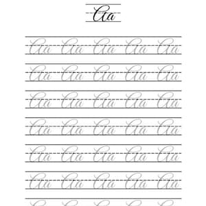 Cursive Letters A–Z Practice Template (Digital Download)