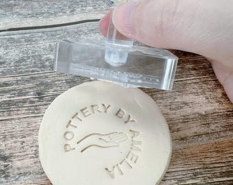 Custom Pottery Stamp Personalized Ceramic Stamps Gifts For Pottery Makers Gifts For Christmas Custom Logo Ceramic Stamp Acrylic Stamps