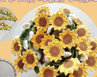 バラの花束ブランケットの編み図、ショールテーブルクロスアート