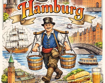 Libro da colorare di Amburgo