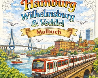 Libro da colorare Wilhelmsburg Veddel di Amburgo