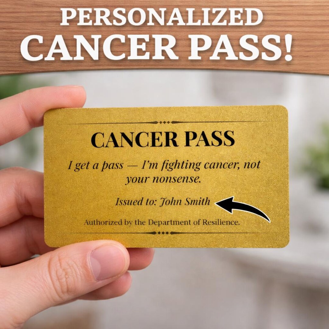 Custom Cancer Wallet Card – Funny Cancer Patient Gift – Chemo Support ...