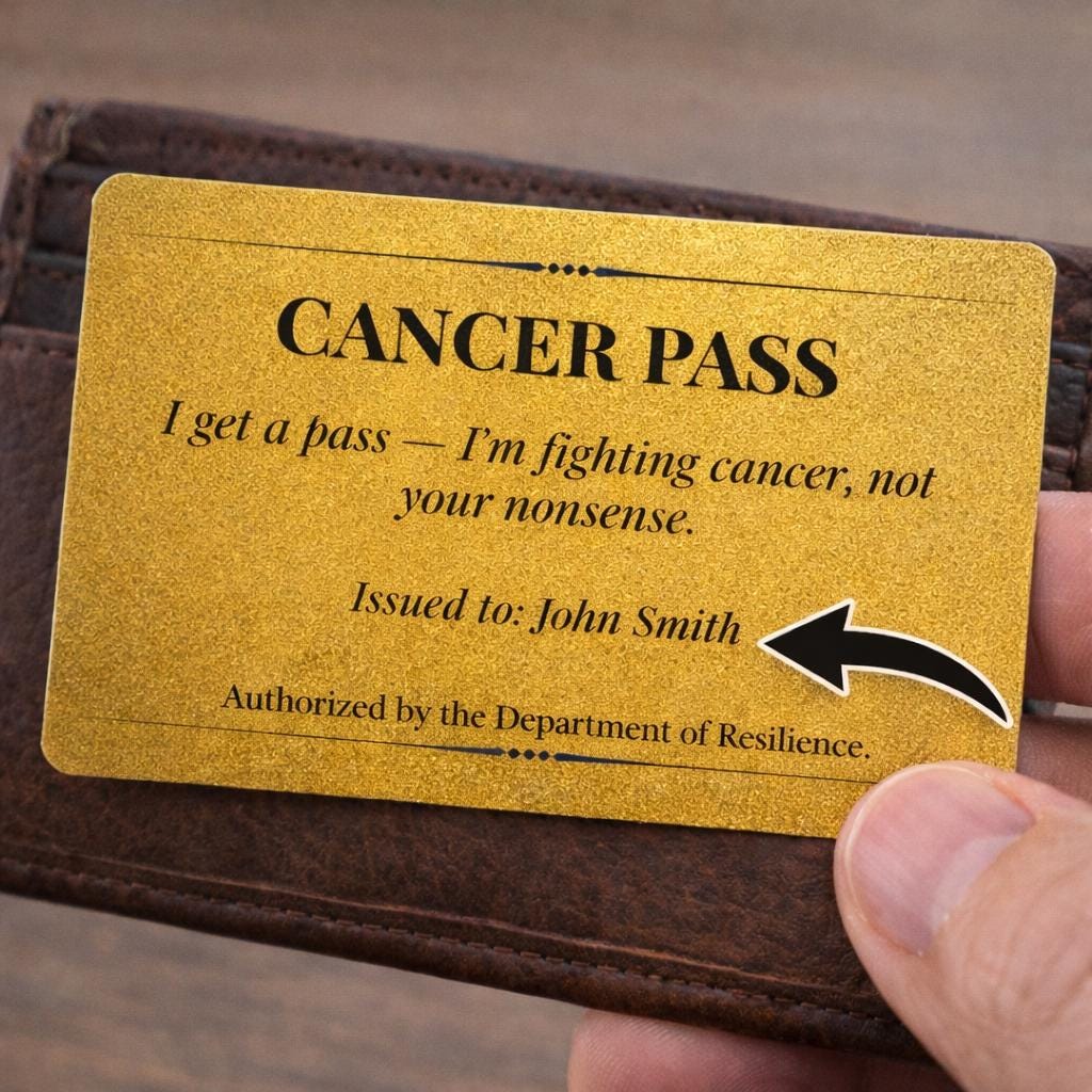 Custom Cancer Wallet Card – Funny Cancer Patient Gift – Chemo Support ...