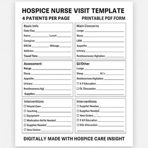 Hospice Routine Visit Template