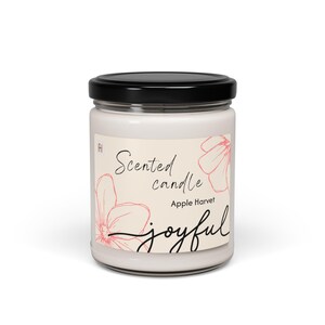 Joyful Scented Soy Candle, Aromatherapy Candle, Home Decor Gift, Relaxation Candle, Eco-Friendly Candle