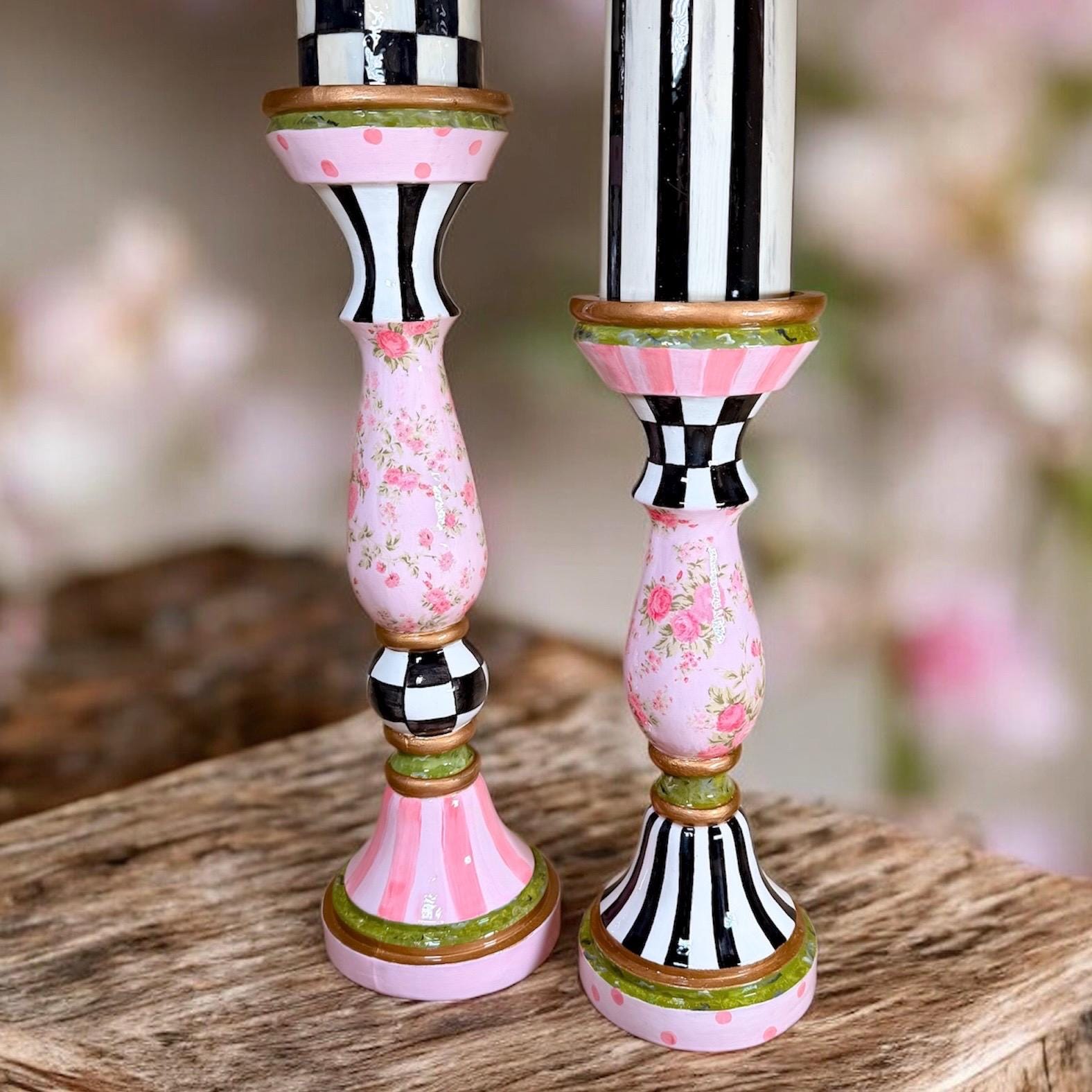 Mackenzie Childs Inspired Candle Holder - Etsy