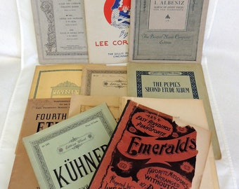 Estate Lot Of  11 Vintage Classical Piano Music Books.. 1890's To 1940's