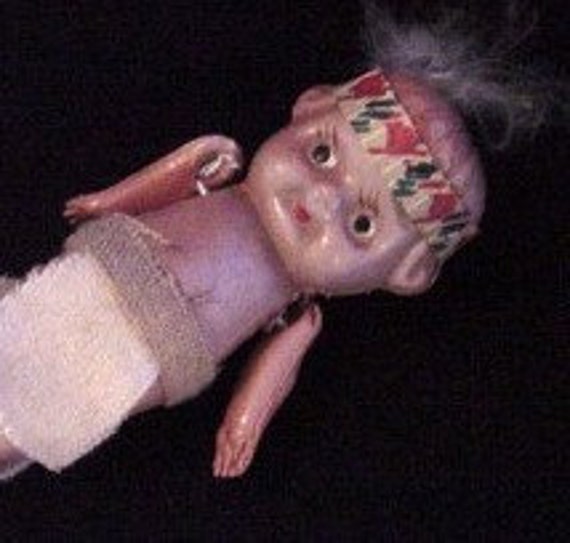 Vintage Celluloid Doll Depicting Little Native American Indian Child