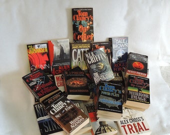 Lot Of 27 Mystery Thriller Military Fiction Paperback Books.. Clancy, Patterson + More