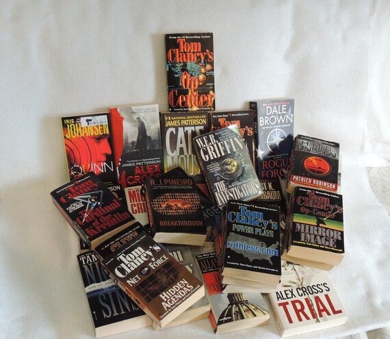 Lot Of 27 Mystery Thriller Military Fiction Paperback Books.. Clancy, Patterson + More