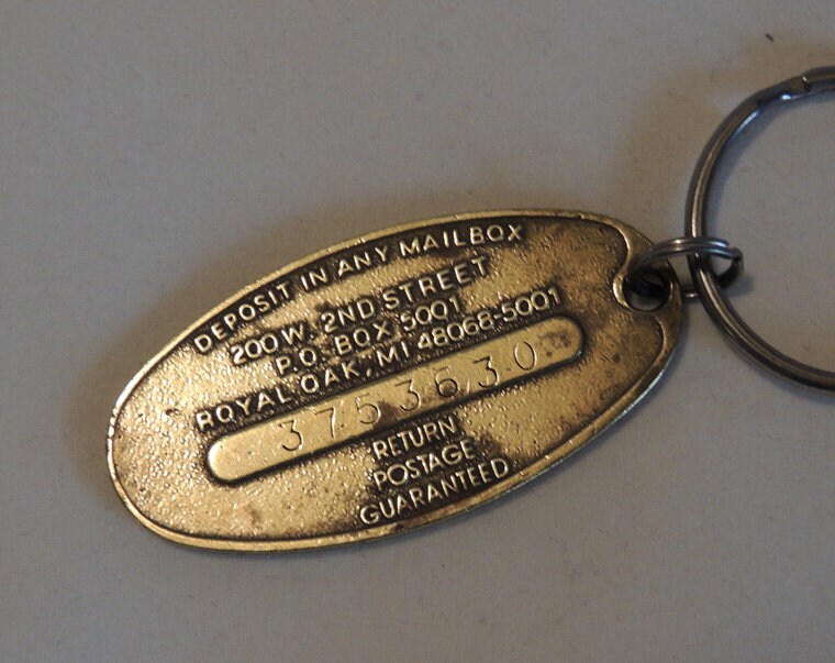  Custom Mail Keychain - Mailbox Box Number Key Fob