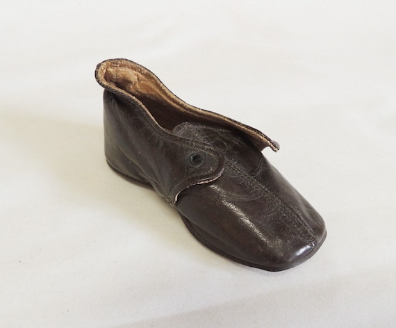 Sollers & Co. Vintage Victorian Leather Baby Shoe.. Rare Estate Find!