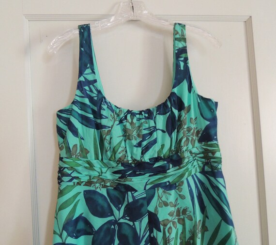 EVAN PICONE Summer Dress.. Cotton Batiste Tropical Print Sundress.. Size 14