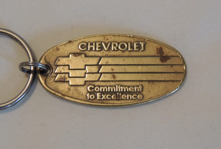 1960s Vintage Classic Chevy Car Key Ring Charm Holder Solid 14k