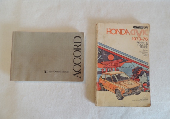 2 Honda Owners / Repair / Tune Up Manuals.. Chiltons Civic 1973-76 & Accord 1995