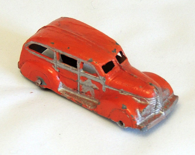 Vintage 1940s Tootsietoy No. 239 Woody Station Wagon.. Orange Tootsie ...