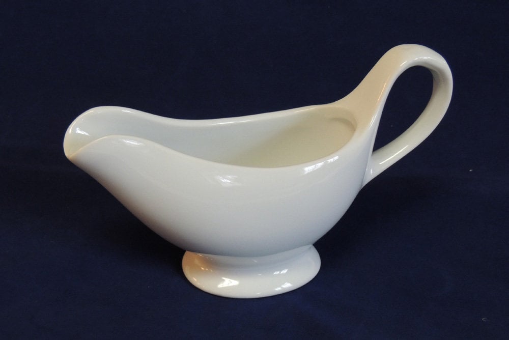 White Porcelain Gravy Boat.. THE CELLAR By Macy's