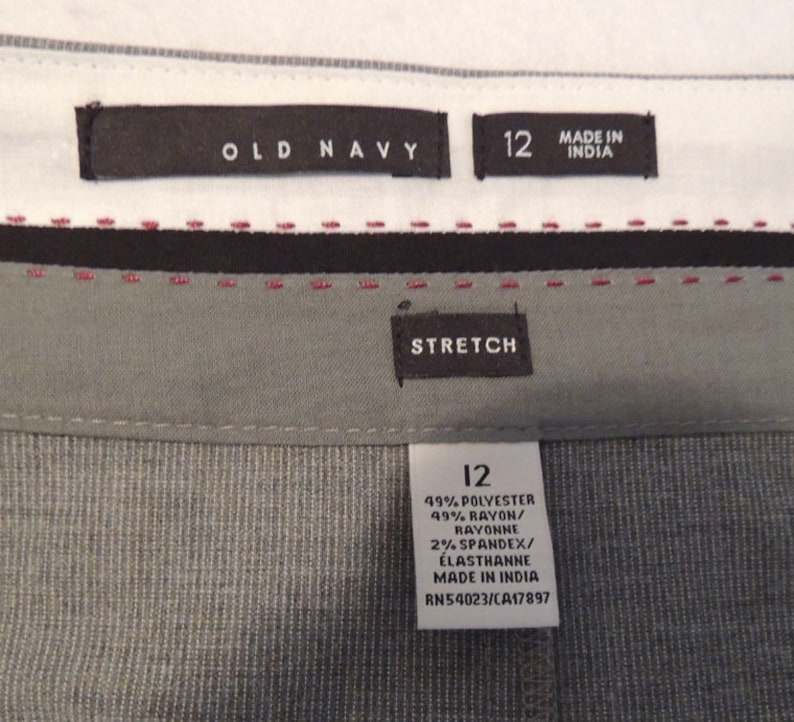 Grey PolyRayon Blend Old Navy Stretch Straight Pencil Skirt. Size 12.