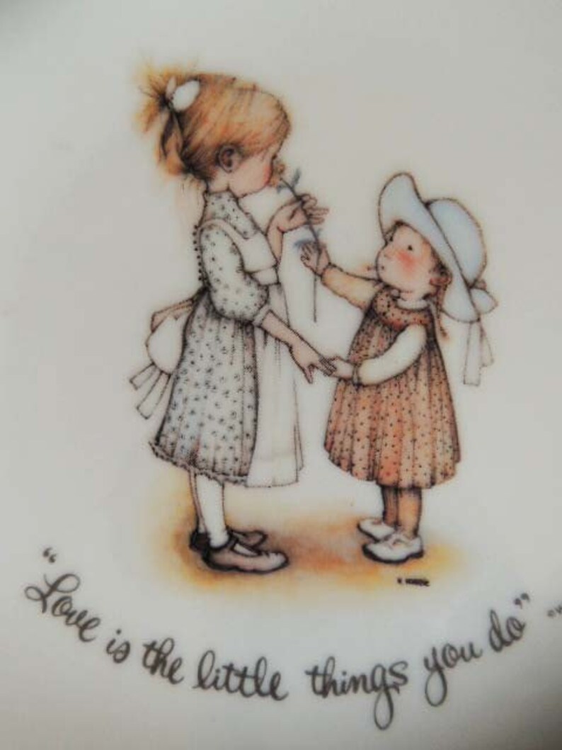 Love Is In The Little Things Holly Hobbie Porcelain Plate 1973.. Love Is The Little Things | Etsy