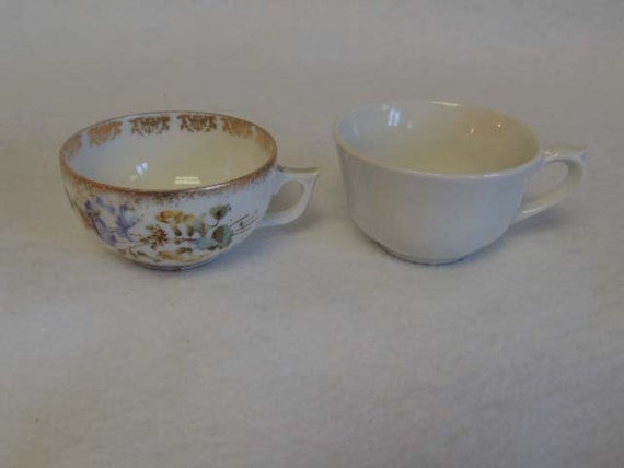 2 Vintage Porcelain DEMITASSE CUPS.. Arabia Finland & KPM Germany