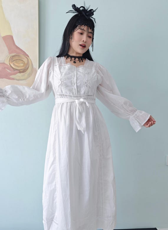 white christmas dresses Alchemist Chemise in Parchment Cotton Gauze (Pre-Order)